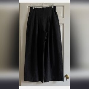 TOAST Corinne Wool Cotton Gray Print Wide Leg Pants